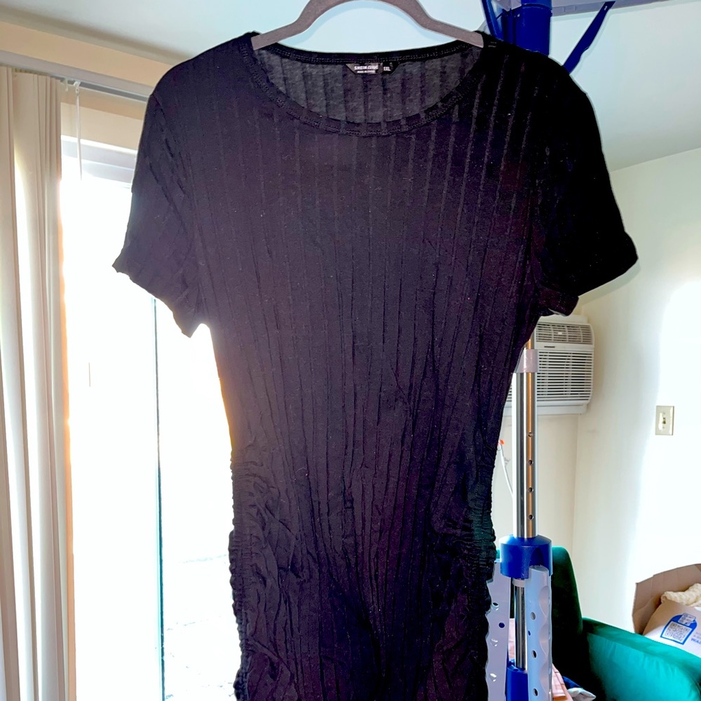 Shein Curve MIDI black dress, Bodycon with bows at sides (pic cuts off bottom)